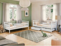 Dviaukštė vaikiška lova su stalčiais MONIKA 80x180