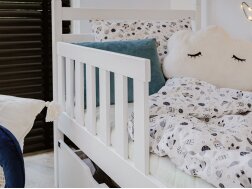 Dviaukštė vaikiška lova su stalčiais MONIKA 80x180