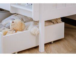 Dviaukštė vaikiška lova su stalčiais MONIKA 90x200