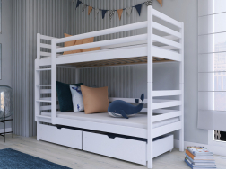 Dviaukštė vaikiška lova su stalčiais NEMO 90x200