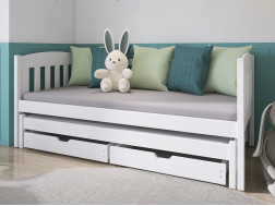 Dvigulė vaikiška lova su stalčiais AMELKA 80x200