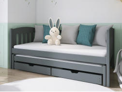 Dvigulė vaikiška lova su stalčiais AMELKA 80x200