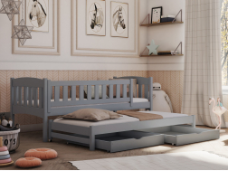 Dvigulė vaikiška lova su stalčiais AMELKA 80x180