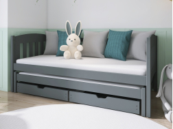 Dvigulė vaikiška lova su stalčiais AMELKA 90x190