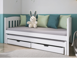 Dvigulė vaikiška lova su stalčiais AMELKA 90x200