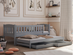 Dvigulė vaikiška lova su stalčiais AMELKA 90x200