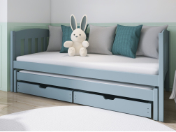 Dvigulė vaikiška lova su stalčiais AMELKA 90x200