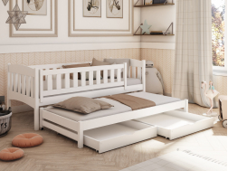 Dvigulė vaikiška lova su stalčiais AMELKA 90x200