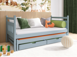 Dvigulė vaikiška lova su stalčiais DANIEL 80x160