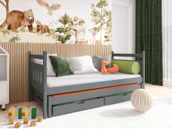 Dvigulė vaikiška lova su stalčiais DANIEL 80x200