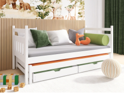 Dvigulė vaikiška lova su stalčiais DANIEL 90x200