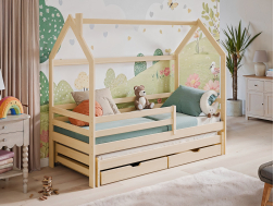 Dvigulė vaikiška lova su stalčiais DISNEY 90x190