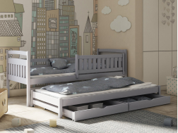 Dvigulė vaikiška lova su stalčiais GALAXY 80x160