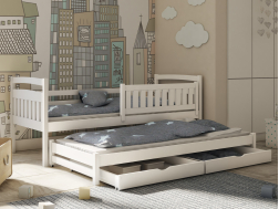 Dvigulė vaikiška lova su stalčiais GALAXY 80x160