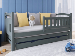 Dvigulė vaikiška lova su stalčiais GALAXY 80x160