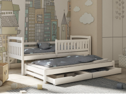 Dvigulė vaikiška lova su stalčiais GALAXY 80x180