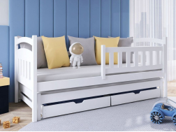 Dvigulė vaikiška lova su stalčiais GALAXY 80x180