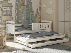 Dvigulė vaikiška lova su stalčiais GALAXY 80x200