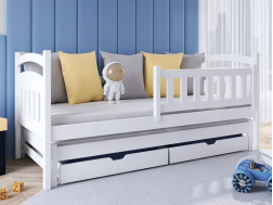 Dvigulė vaikiška lova su stalčiais GALAXY 80x200