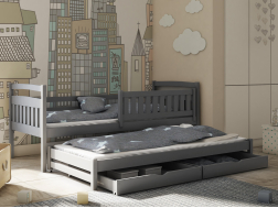 Dvigulė vaikiška lova su stalčiais GALAXY 90x190