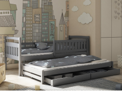 Dvigulė vaikiška lova su stalčiais GALAXY 90x200