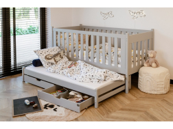 Dvigulė vaikiška lova su stalčiais KAJA 80x160