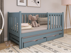 Dvigulė vaikiška lova su stalčiais KAJA 80x160