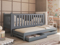 Dvigulė vaikiška lova su stalčiais KAJA 80x160