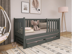 Dvigulė vaikiška lova su stalčiais KAJA 80x180