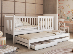 Dvigulė vaikiška lova su stalčiais KAJA 80x180