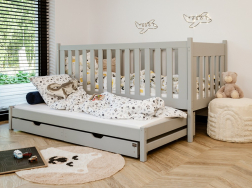 Dvigulė vaikiška lova su stalčiais KAJA 80x180