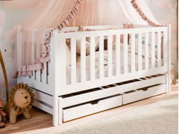 Dvigulė vaikiška lova su stalčiais KAJA 80x200