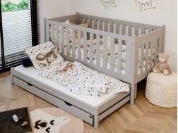 Dvigulė vaikiška lova su stalčiais KAJA 80x200