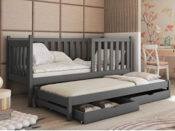 Dvigulė vaikiška lova su stalčiais KAJA 80x200