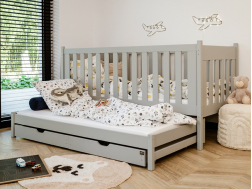 Dvigulė vaikiška lova su stalčiais KAJA 90x190