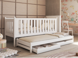 Dvigulė vaikiška lova su stalčiais KAJA 90x190