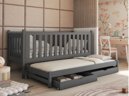 Dvigulė vaikiška lova su stalčiais KAJA 90x190