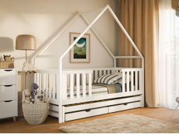 Dvigulė vaikiška lova su stalčiais MAGIC 80x200
