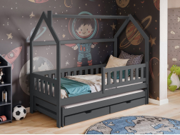 Dvigulė vaikiška lova su stalčiais MONKEY 80x160