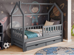 Dvigulė vaikiška lova su stalčiais MONKEY 80x180