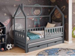 Dvigulė vaikiška lova su stalčiais MONKEY 80x200