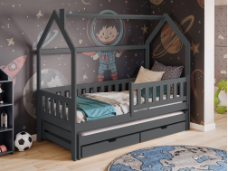 Dvigulė vaikiška lova su stalčiais MONKEY 90x190