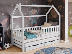 Dvigulė vaikiška lova su stalčiais MONKEY 90x200