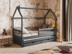 Dvigulė vaikiška lova su stalčiais PAPI 80x180