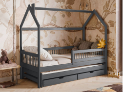 Dvigulė vaikiška lova su stalčiais PAPI 90x200