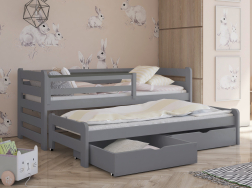 Dvigulė vaikiška lova su stalčiais SENSO 80x160