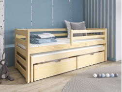 Dvigulė vaikiška lova su stalčiais SENSO 80x160