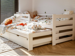 Dvigulė vaikiška lova su stalčiais SENSO 80x180