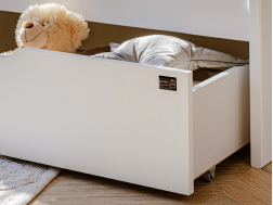 Dvigulė vaikiška lova su stalčiais SENSO 80x180