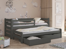 Dvigulė vaikiška lova su stalčiais SENSO 80x180
